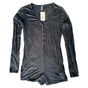 Black Long-sleeve Romper